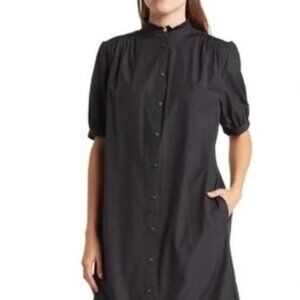 rag & bone - Jordan Black Cotton Midi Shirtdress - S